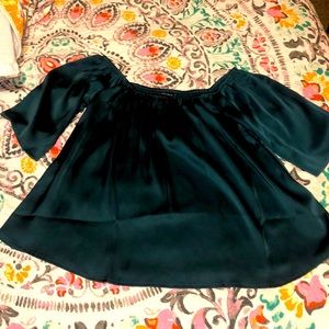 Volcom Plush Stone Row satin blouse Small NWOT